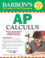 Barron's AP calculus 2013