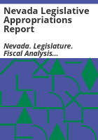 Nevada_legislative_appropriations_report